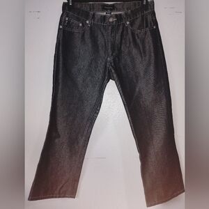 Guess Women's Straight Jeans in Black Sheen